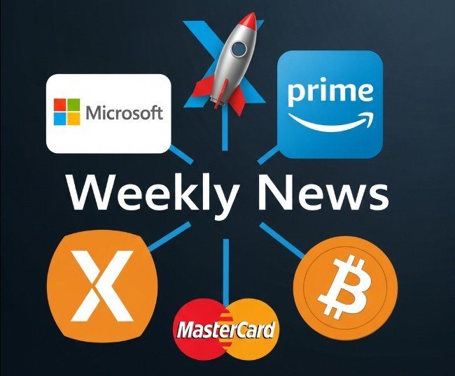 Noticias semanales: despidos masivos en Microsoft, récord de Amazon Prime Day, choque Trump-Musk, avance de Mastercard con stablecoins y empresas superando a ETFs en compras de Bitcoin, semana 1-7 Julio 2025.
