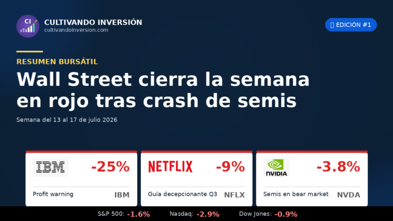 Resumen Bursátil | Wall Street Semana del 13 al 17 de Julio 2026